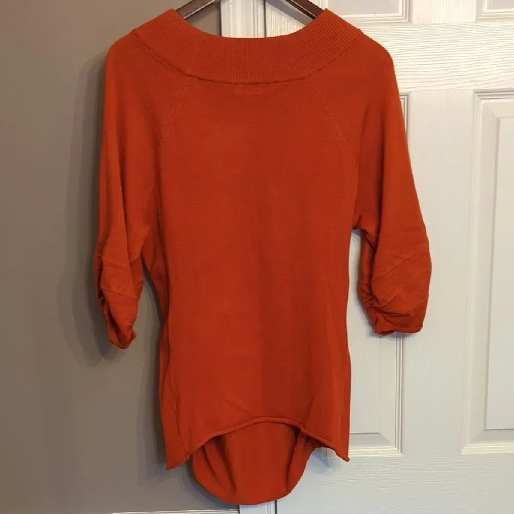 Maternity Orange Sweater Knit Top